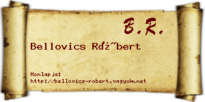 Bellovics Róbert névjegykártya