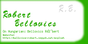 robert bellovics business card